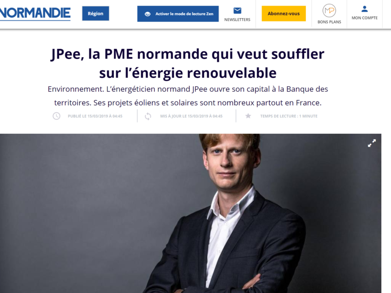 JPee, la PME normande qui veut souffler sur l’énergie renouvelable JPee, la PME normande qui veut souffler sur l’énergie renouvelable