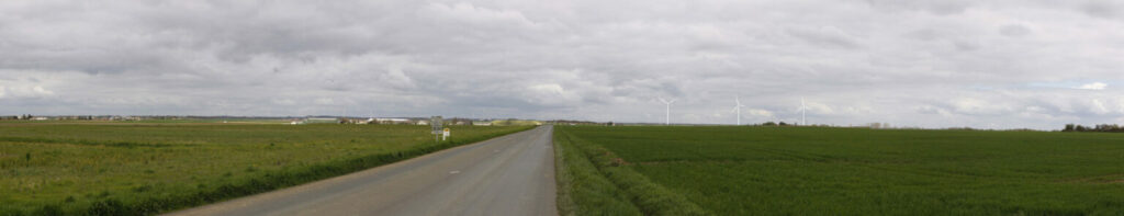 Eolien et paysage : Exemple de photomontage pour le projet Vendée Marais