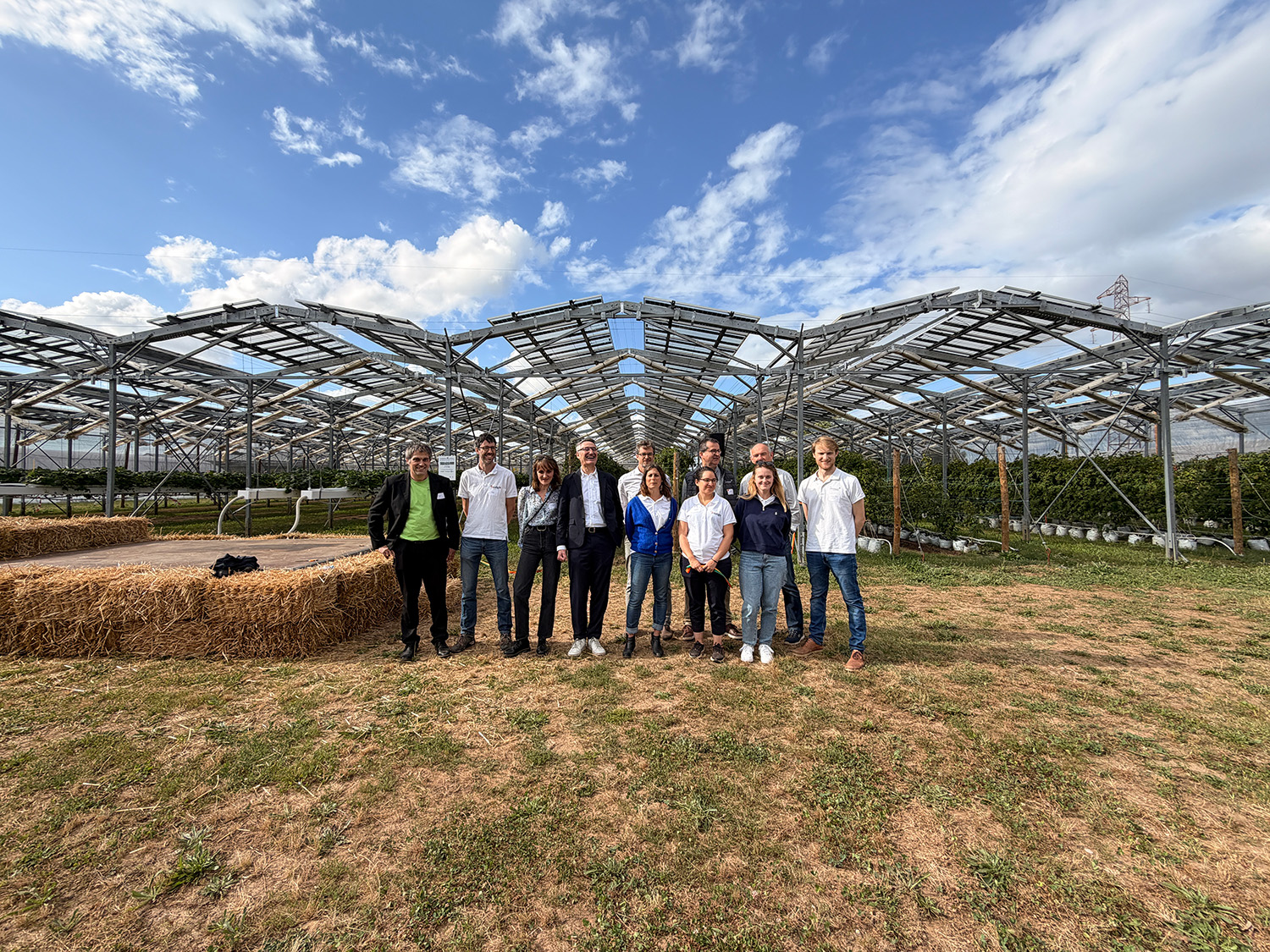 Inauguration démonstrateur agrivoltaisme Invenio - Insolight - JPee. Serres agrivoltaiques