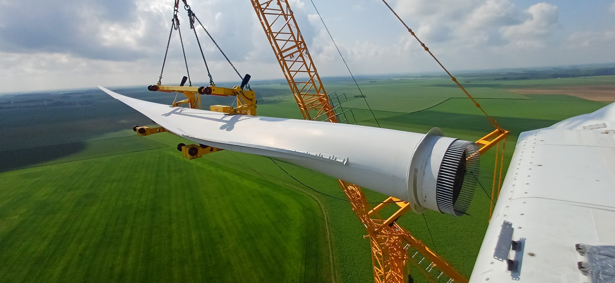 Levage de l'extension du parc éolien de Boissy-la-Rivière